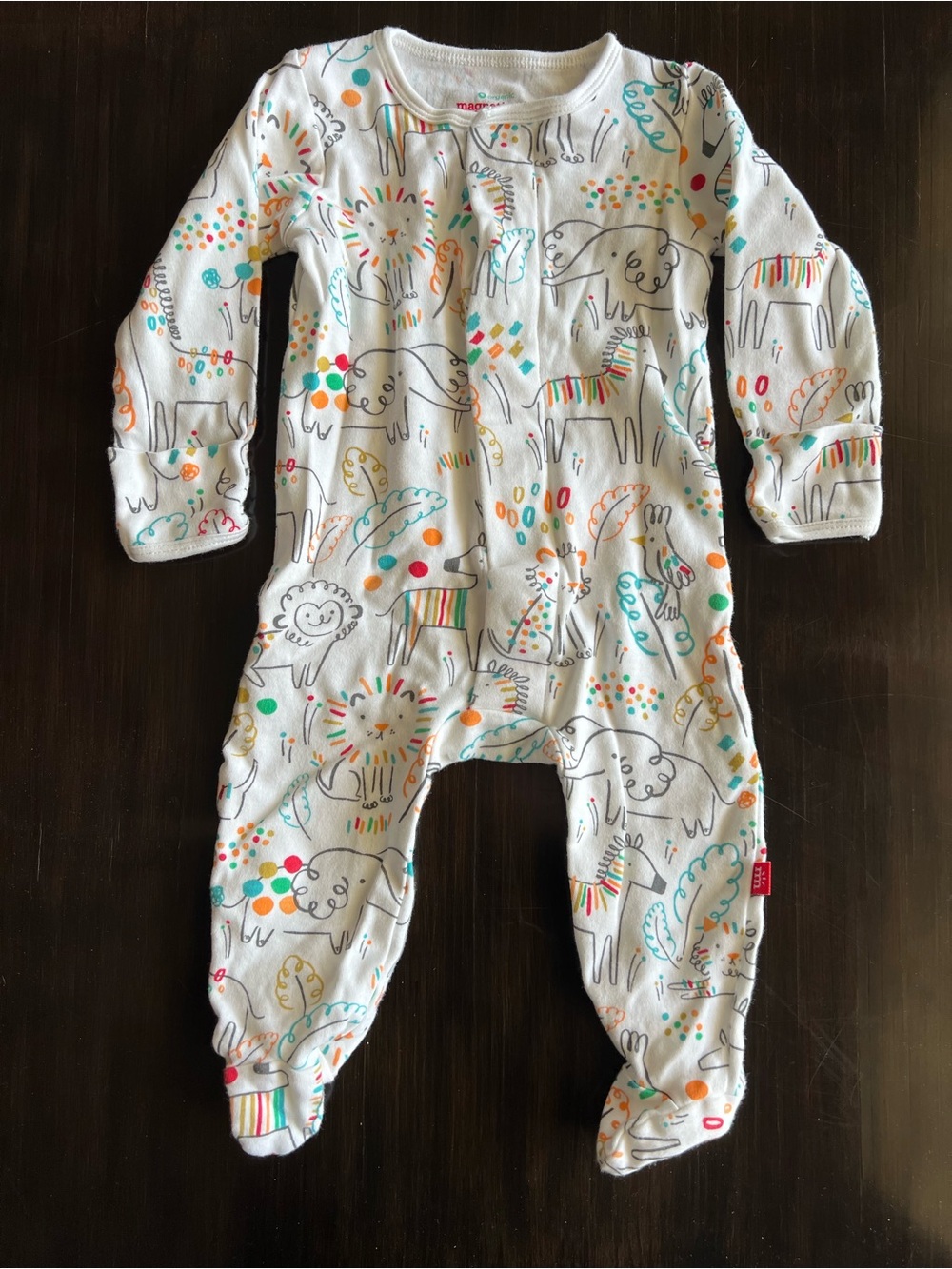 Magnetic me animal print footie